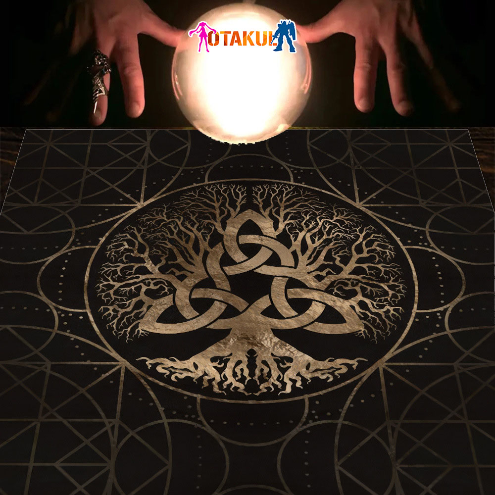 Thảm Trải Bài Fiber Mạn Đà La Ngũ Sắc 75*75Cm - Dùng Bói Bài Tarot - Bói Bài Sakura