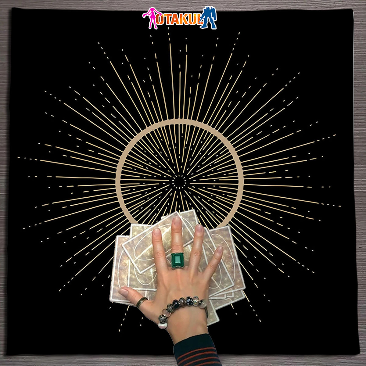 Thảm Trải Bài Fiber Sen Tâm Thức Galaxy 50*50Cm - Dùng Bói Bài Tarot - Bói Bài Sakura