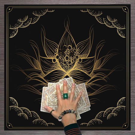 Thảm Trải Bài Fiber Hoa Sala Đa Sắc 50*50Cm - Dùng Bói Bài Tarot - Bói Bài Sakura