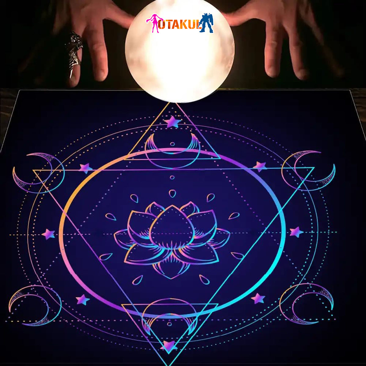 Thảm Trải Bài Fiber Hoa Sala Đa Sắc 50*50Cm - Dùng Bói Bài Tarot - Bói Bài Sakura