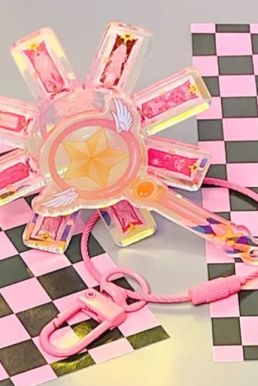 Gậy Sakura Ngôi Sao Xoay Bài Mini 8,6Cm - Móc Khoá Ngôi Sao Sakura