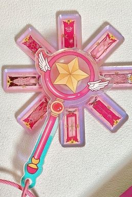 Gậy Sakura Ngôi Sao Xoay Bài Mini 8,6Cm - Móc Khoá Ngôi Sao Sakura