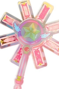 Gậy Sakura Ngôi Sao Xoay Bài Mini 8,6Cm - Móc Khoá Ngôi Sao Sakura