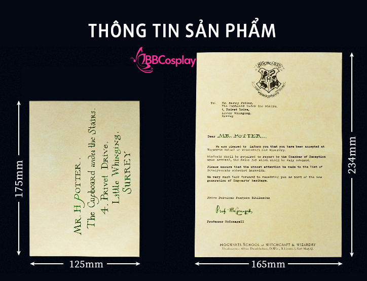 Thư Mời Nhập Học Hogwarts - Phim Harry Potter
