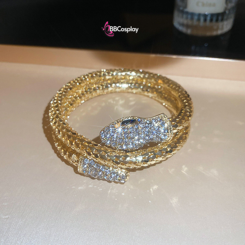 Vòng Tay Rắn Nữ Hoàng Ai Cập - Màu Vàng