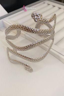 Vòng Bắp Tay Rắn Nữ Hoàng Ai Cập - Màu Bạc