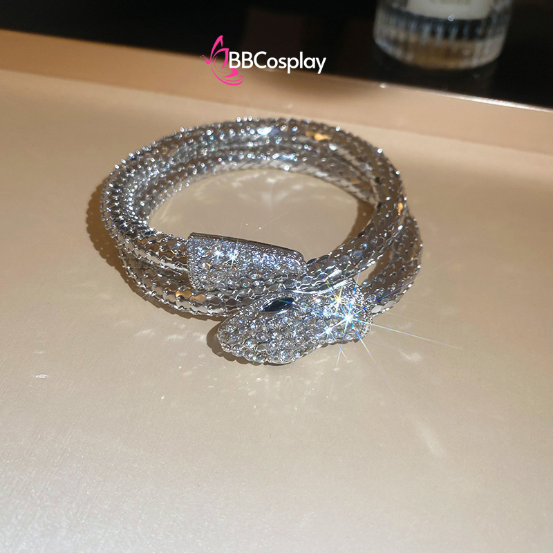 Vòng Tay Rắn Nữ Hoàng Ai Cập - Màu Bạc