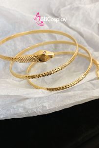 Phụ Kiện Hy Lạp - Ai Cập - Vòng Tay Rắn Ôm Sát Tay Loại Mảnh - Màu Vàng