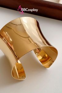 Phụ Kiện Hy Lạp - Ai Cập - Vòng Tay Bản Lớn Ống Đồng Bản 10Cm - Màu Vàng