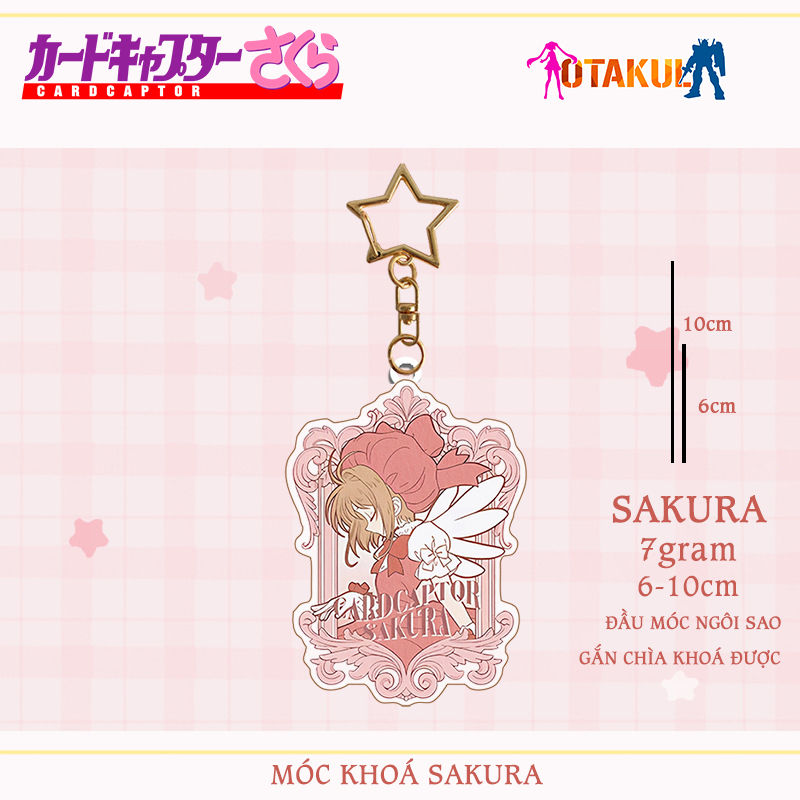 Móc Khóa Cardcaptor Sakura Chibi Hồng - Kỷ Vật Phép Thuật Trong Tầm Tay