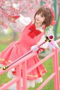 Gậy Sakura Mỏ Chim Trong Hồng Xịn 85Cm