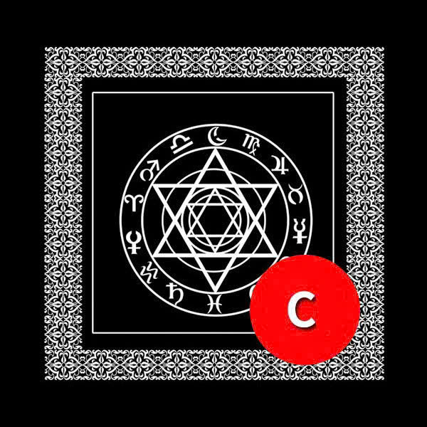 Thảm Trải Bài Giá Rẻ - Chất Liệu Vải Không Dệt - Tinh Tú Cổ Đại 50*50Cm - Dùng Bói Bài Tarot - Bói Bài Sakura 17824