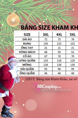 Thắt Lưng Đen Santa Claus - Thắt Lưng Ông Già Noel 6 X120Cm