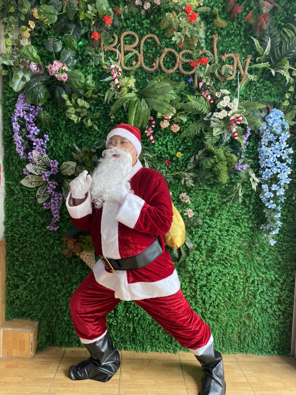 Thắt Lưng Đen Santa Claus - Thắt Lưng Ông Già Noel 6 X120Cm