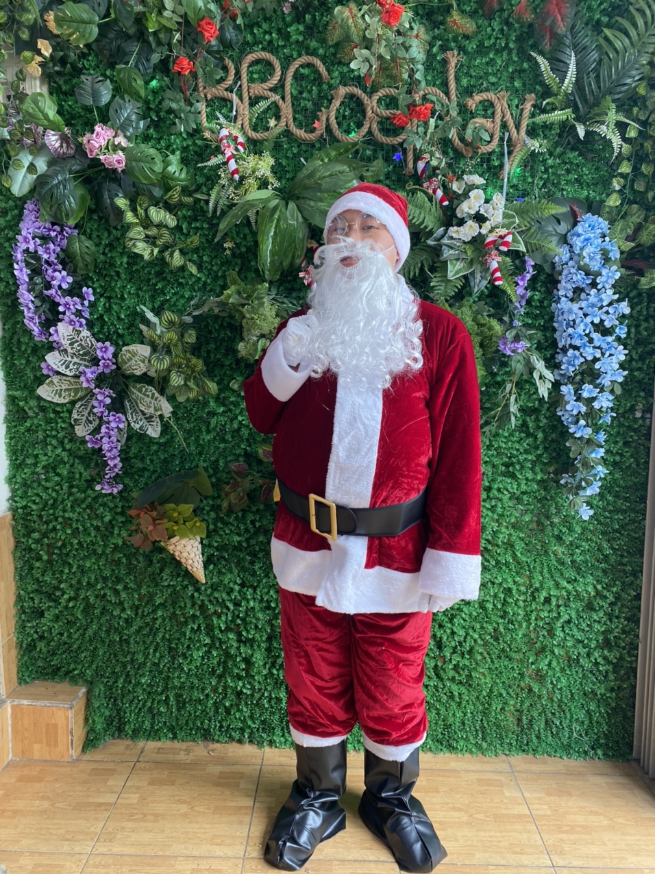 Thắt Lưng Đen Santa Claus - Thắt Lưng Ông Già Noel 6 X120Cm