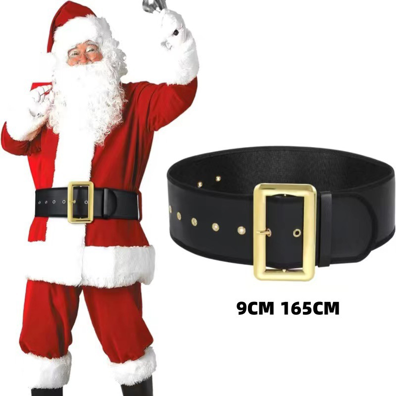 Thắt Lưng Đen Santa Claus - Thắt Lưng Ông Già Noel 6 X120Cm