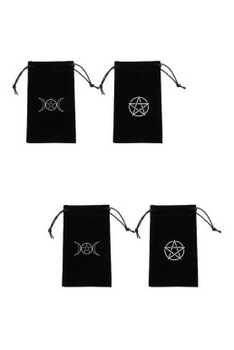 Túi Đựng Bài Tarot Đen Nhung Mịn Màng - Bàn Tay Vô Cực