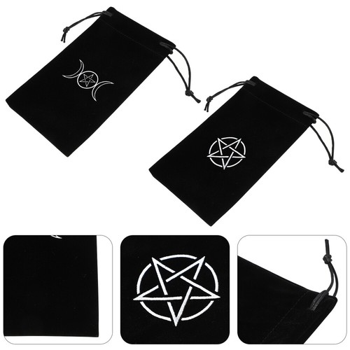 Túi Đựng Bài Tarot Đen Nhung Mịn Màng - Bàn Tay Vô Cực