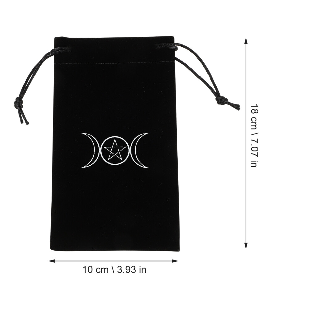 Túi Đựng Bài Tarot Đen Nhung Mịn Màng - Bàn Tay Vô Cực