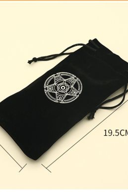 Túi Đựng Bài Tarot Đen Nhung Mịn Màng - Trăng Đôi