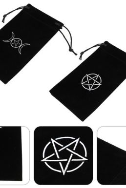 Túi Đựng Bài Tarot Đen Nhung Mịn Màng - Ngôi Sao Vô Cực