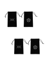 Túi Đựng Bài Tarot Đen Nhung Mịn Màng - Ngôi Sao 12 Cung