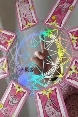 Vòng Tròn Ma Thuật Sakura - Đĩa Xoay Bài Sakura - Bảng Xoay Ma Thuật Sakura - Size 20Cm - Dạ Quang