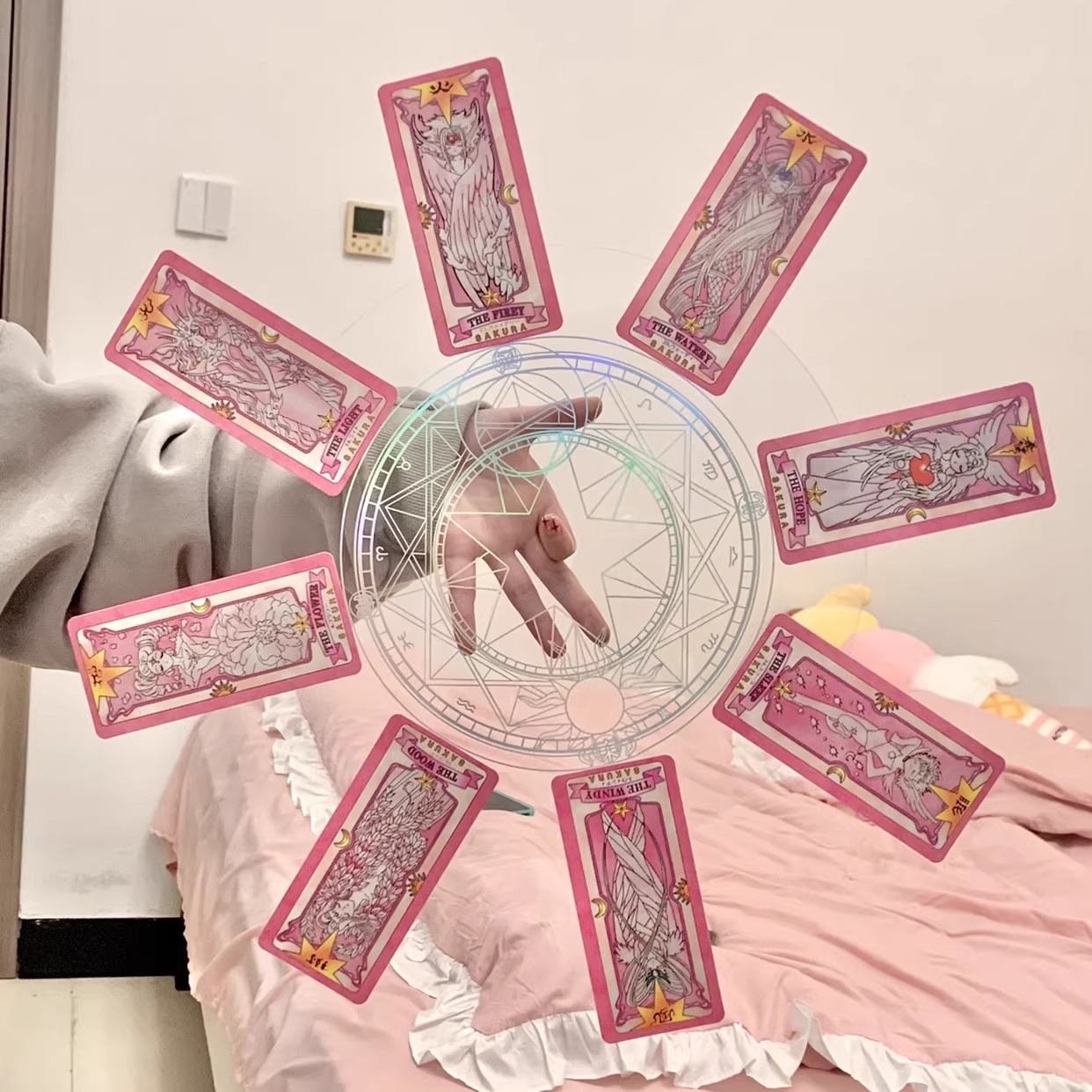 Vòng Tròn Ma Thuật Sakura - Đĩa Xoay Bài Sakura - Bảng Xoay Ma Thuật Sakura - Size 20Cm - Dạ Quang