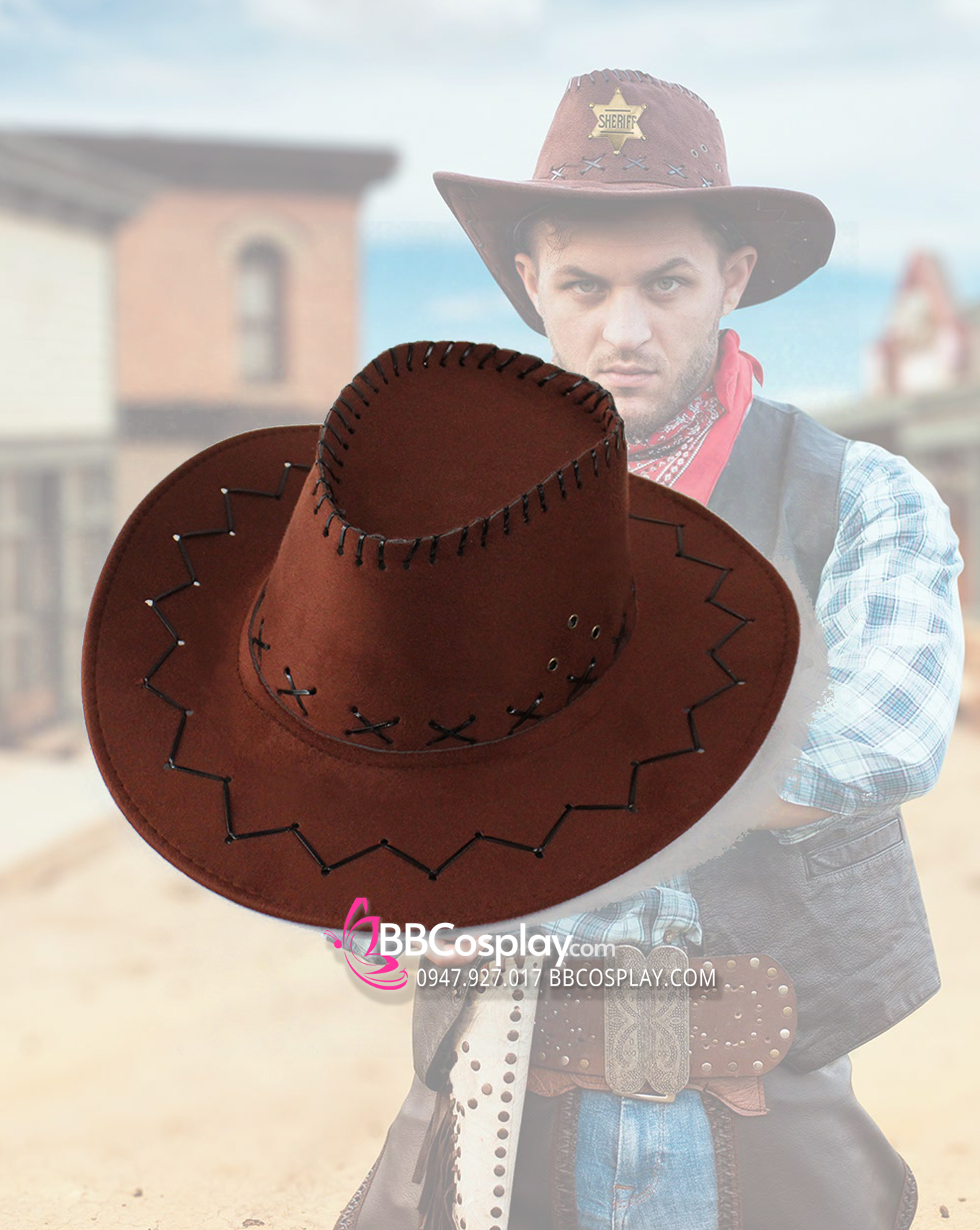 Nón Cao Bồi - Nâu Vàng