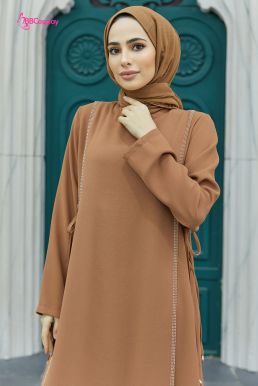 Trang Phục Nữ Hồi Giáo Trung Đông Abaya  - Màu Kaki