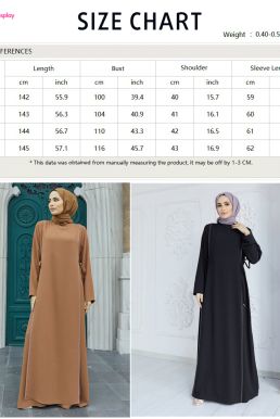 Trang Phục Nữ Hồi Giáo Trung Đông Abaya  - Màu Kaki