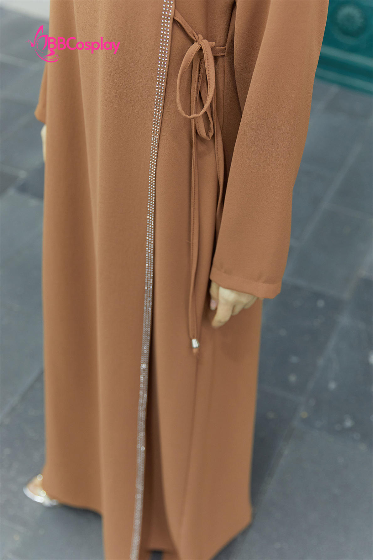 Trang Phục Nữ Hồi Giáo Trung Đông Abaya  - Màu Kaki