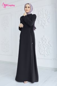 Đồ Nữ Hồi Giáo Trung Đông Abaya  - Màu Đen