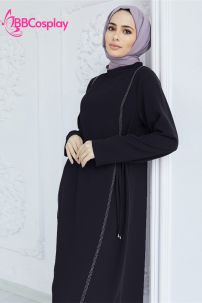Đồ Nữ Hồi Giáo Trung Đông Abaya  - Màu Đen