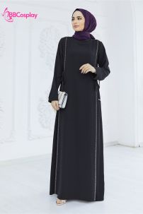 Đồ Nữ Hồi Giáo Trung Đông Abaya  - Màu Đen