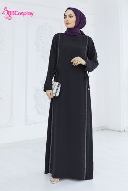 Trang Phục Nữ Hồi Giáo Trung Đông Abaya  - Màu Đen