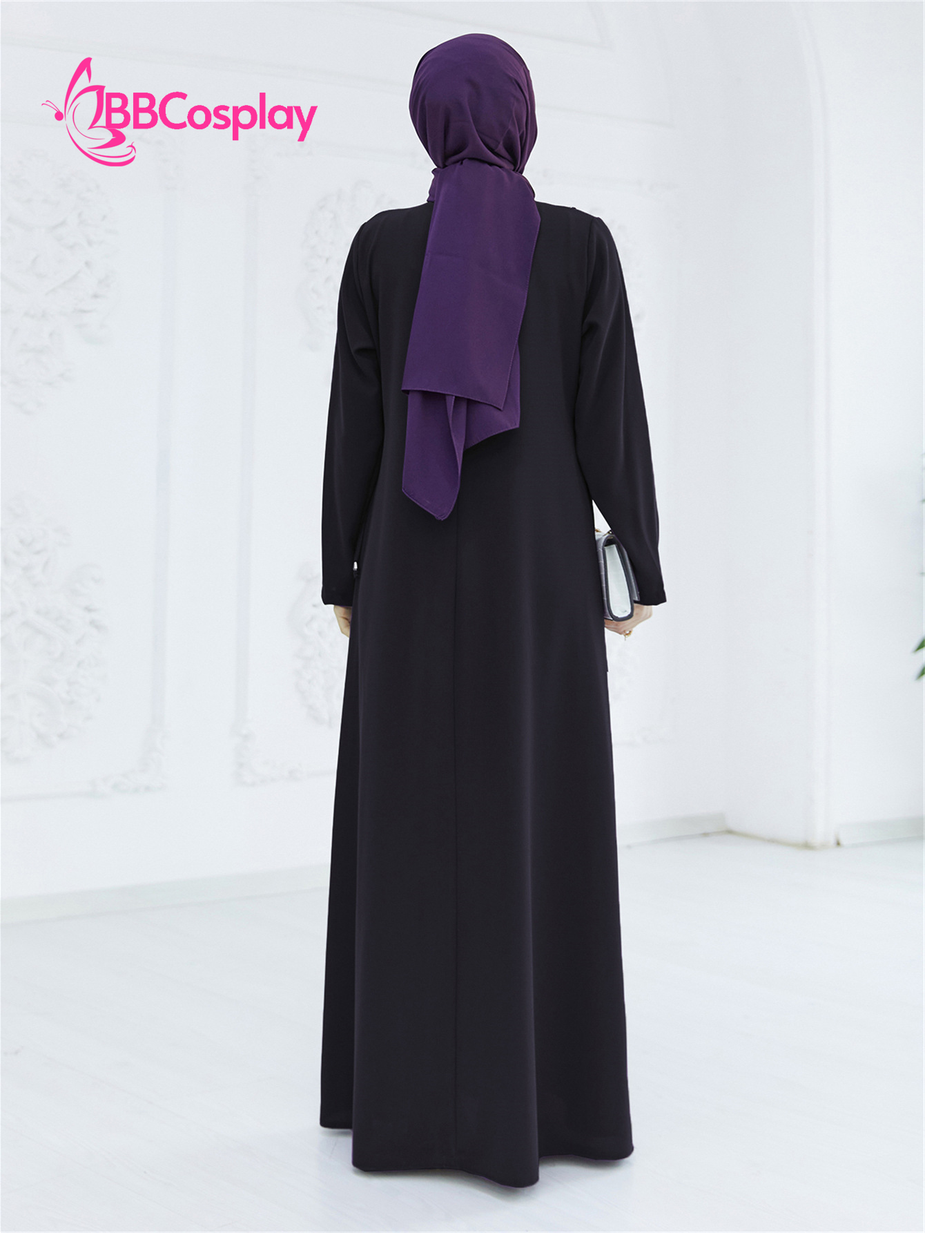Trang Phục Nữ Hồi Giáo Trung Đông Abaya  - Màu Đen