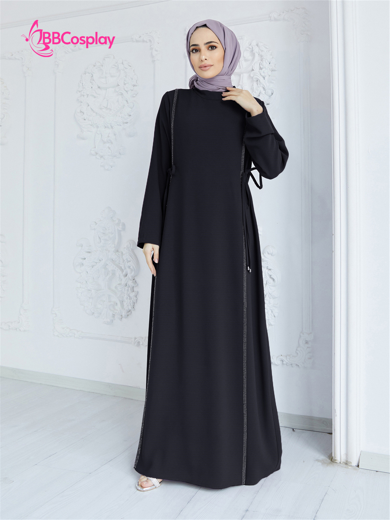 Trang Phục Nữ Hồi Giáo Trung Đông Abaya  - Màu Đen