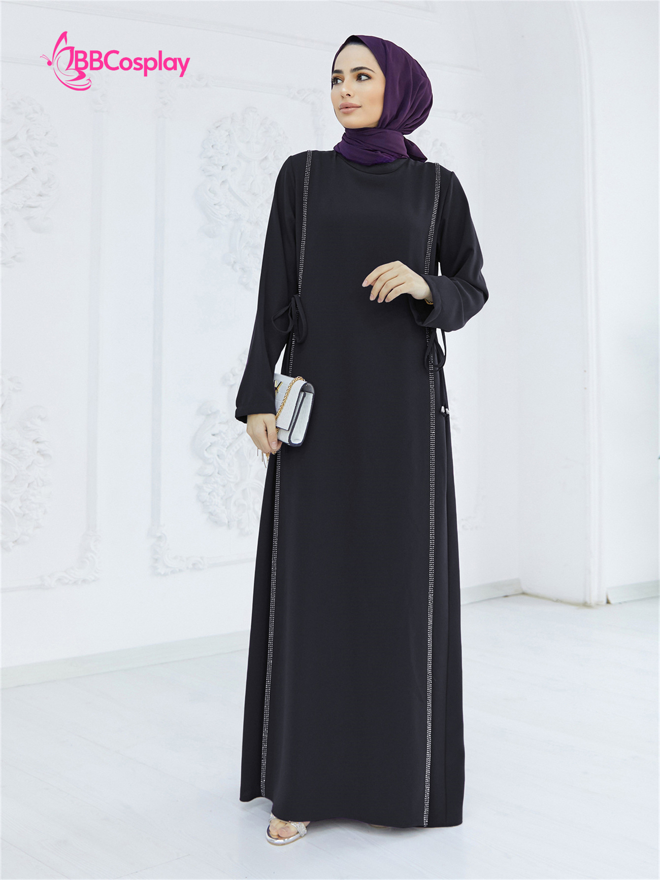 Trang Phục Nữ Hồi Giáo Trung Đông Abaya  - Màu Đen