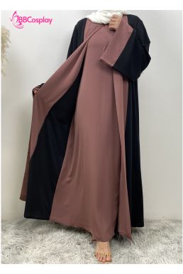 Trang Phục Nữ Hồi Giáo Trung Đông Abaya  - Màu Hồng Đất