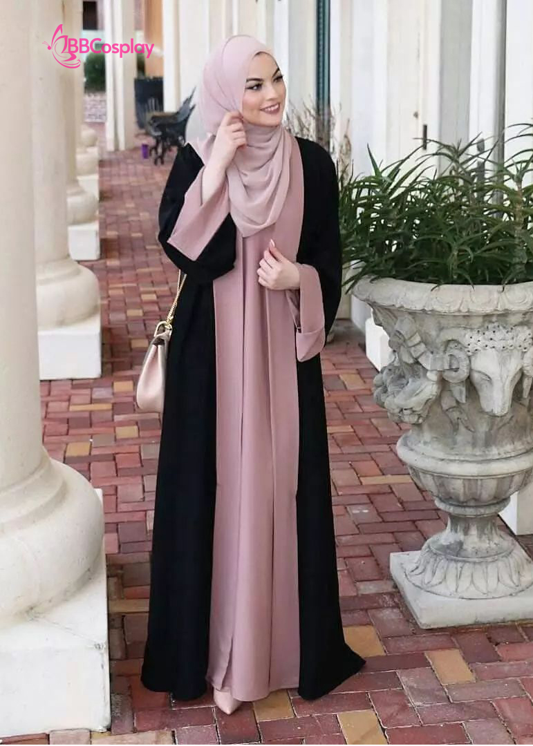 Trang Phục Nữ Hồi Giáo Trung Đông Abaya  - Màu Hồng Đất