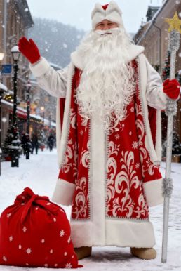 Trang Phục Ded Moroz Ông Già Tuyết Nước Nga - Màu Đỏ