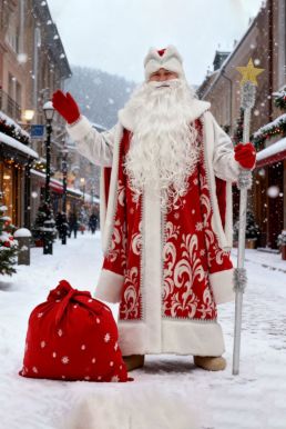 Trang Phục Ded Moroz Ông Già Tuyết Nước Nga - Màu Đỏ