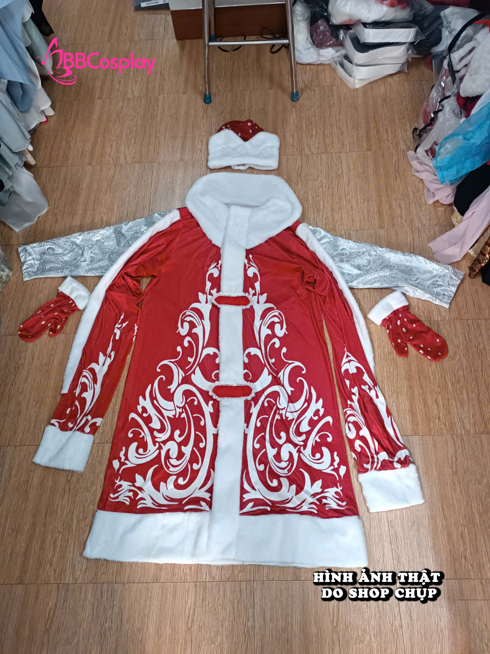 Trang Phục Ded Moroz Ông Già Tuyết Nước Nga - Màu Đỏ