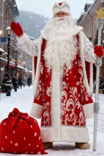 Trang Phục Ded Moroz Ông Già Tuyết Nước Nga - Màu Đỏ