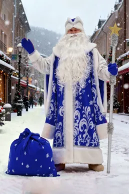 Trang Phục Ded Moroz Ông Già Tuyết Nước Nga - Màu Xanh Dương