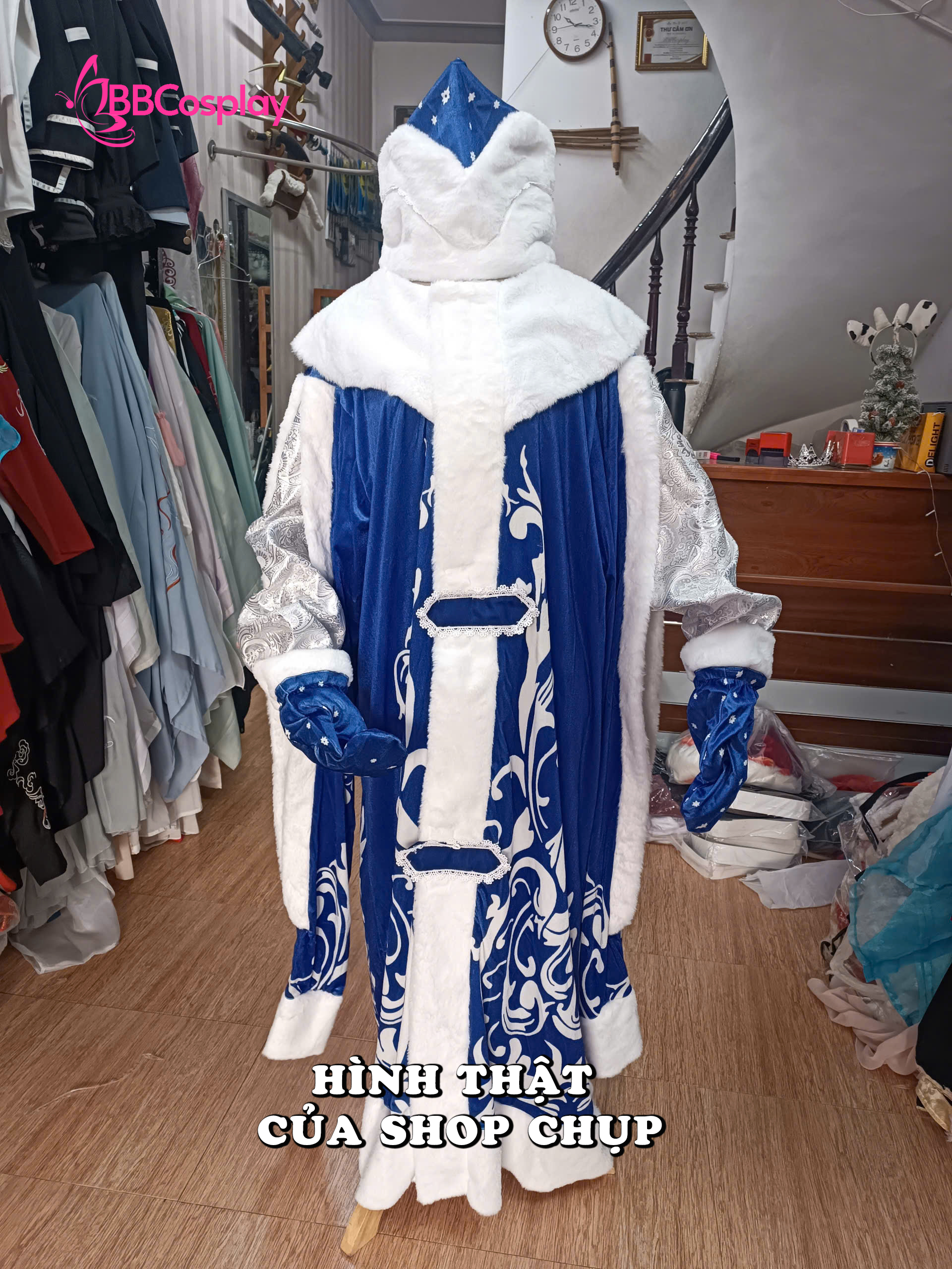 Trang Phục Ded Moroz Ông Già Tuyết Nước Nga - Màu Xanh Dương