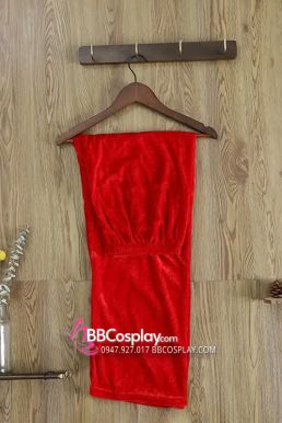 Trang Phục Ông Già Noel Vải Nhung Viền Lông 7Cm - Combo 7 Món