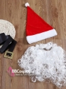 Trang Phục Ông Già Noel Vải Nhung Viền Lông 7Cm - Combo 7 Món