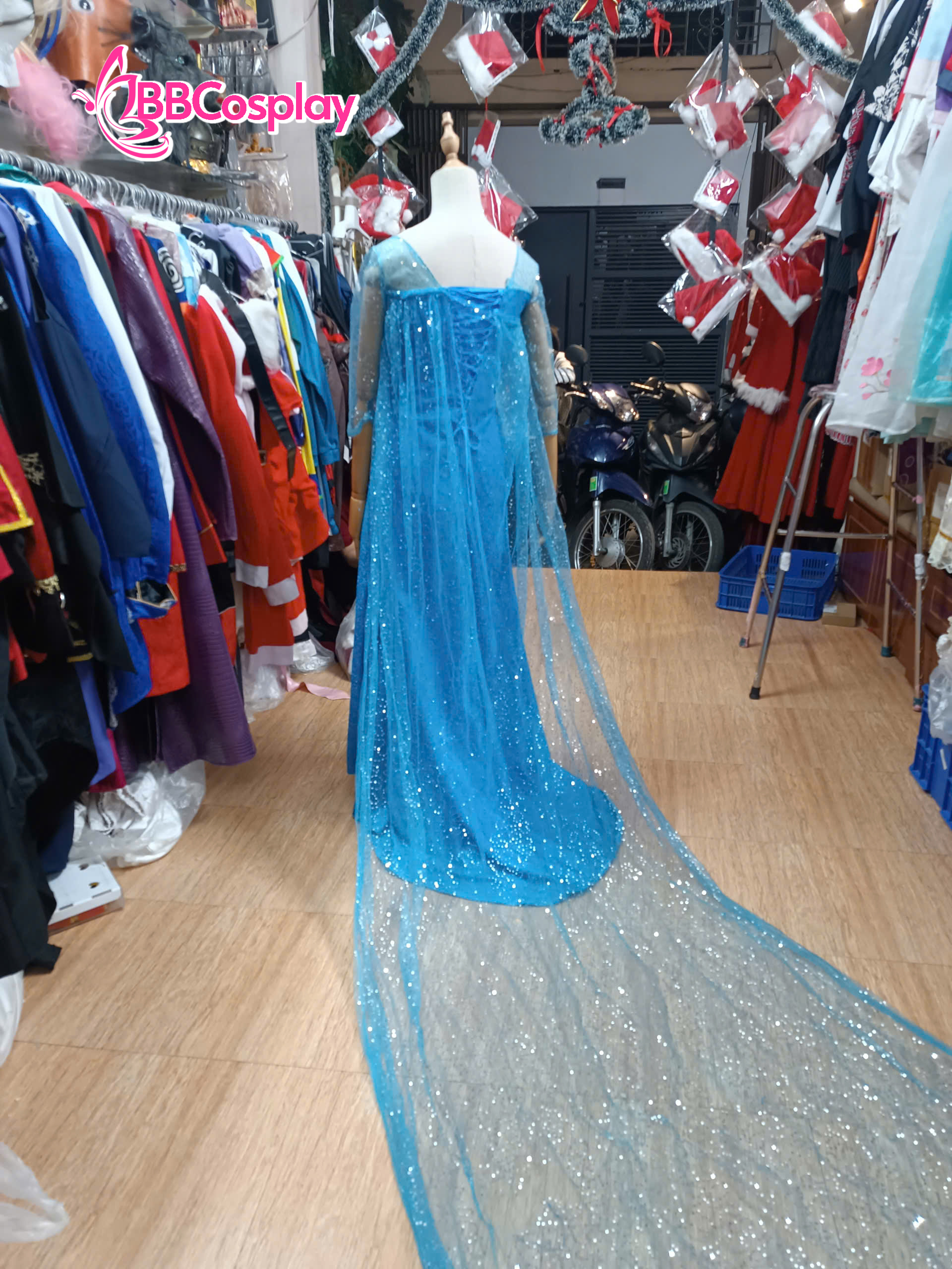 Đầm Nữ Hoàng Băng Giá Elsa Dáng Đuôi Cá - MẪU SHOP MAY